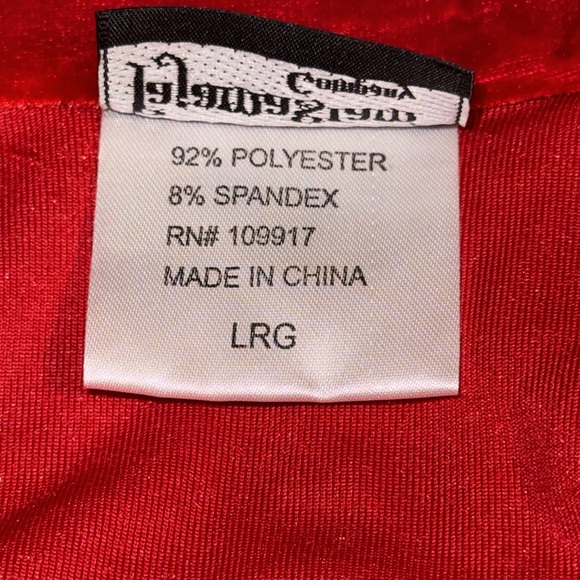 PajamaGram Womens Red Velour Robe | Full Length | Wrap Tie Sz L NWT - Picture 5 of 6